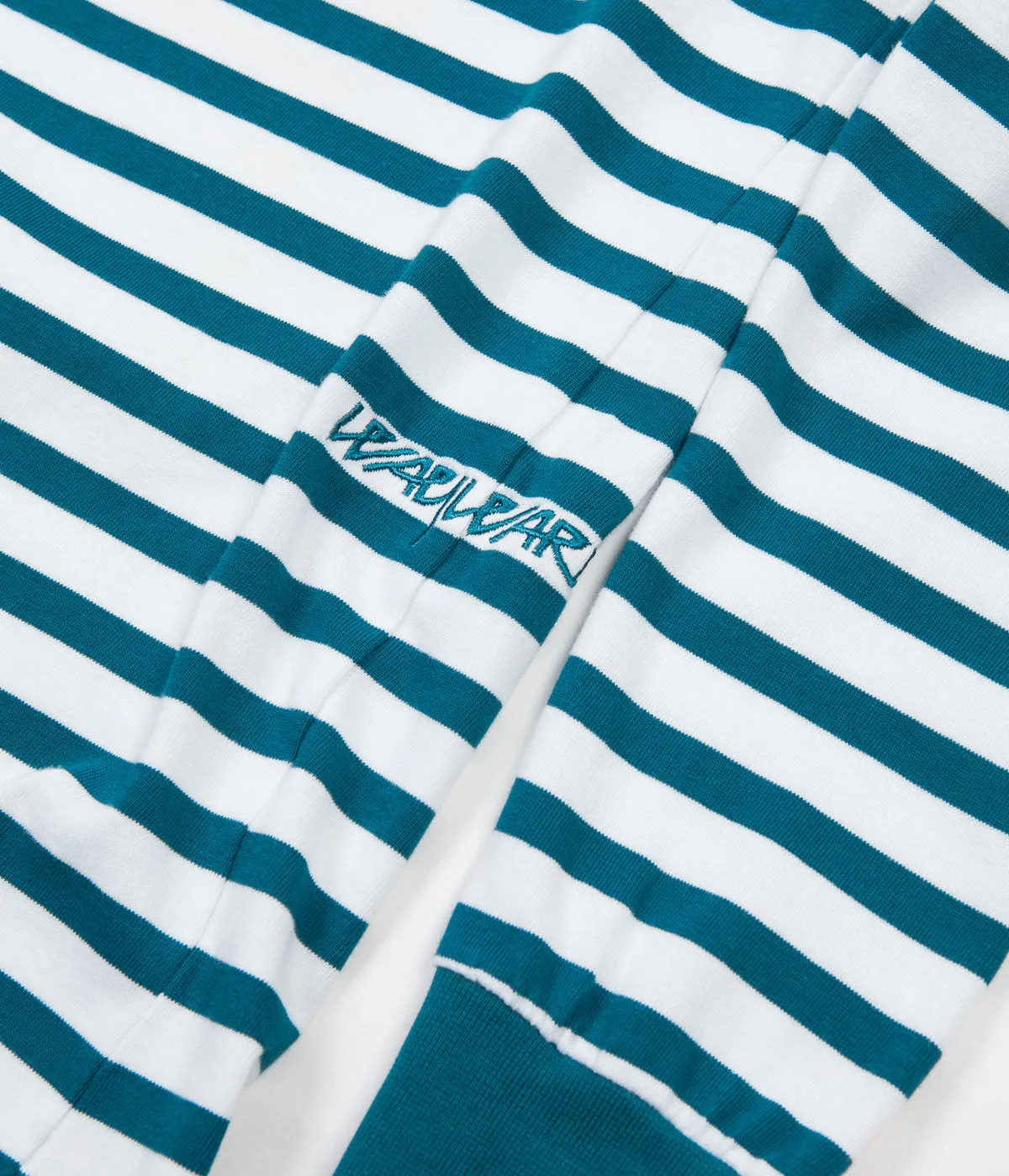 Pop Trading Company x Wayward Wow Long Sleeve T-Shirt - Ocean Green / Off White