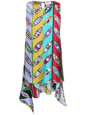Pucci   Girandole printed silk twill top 