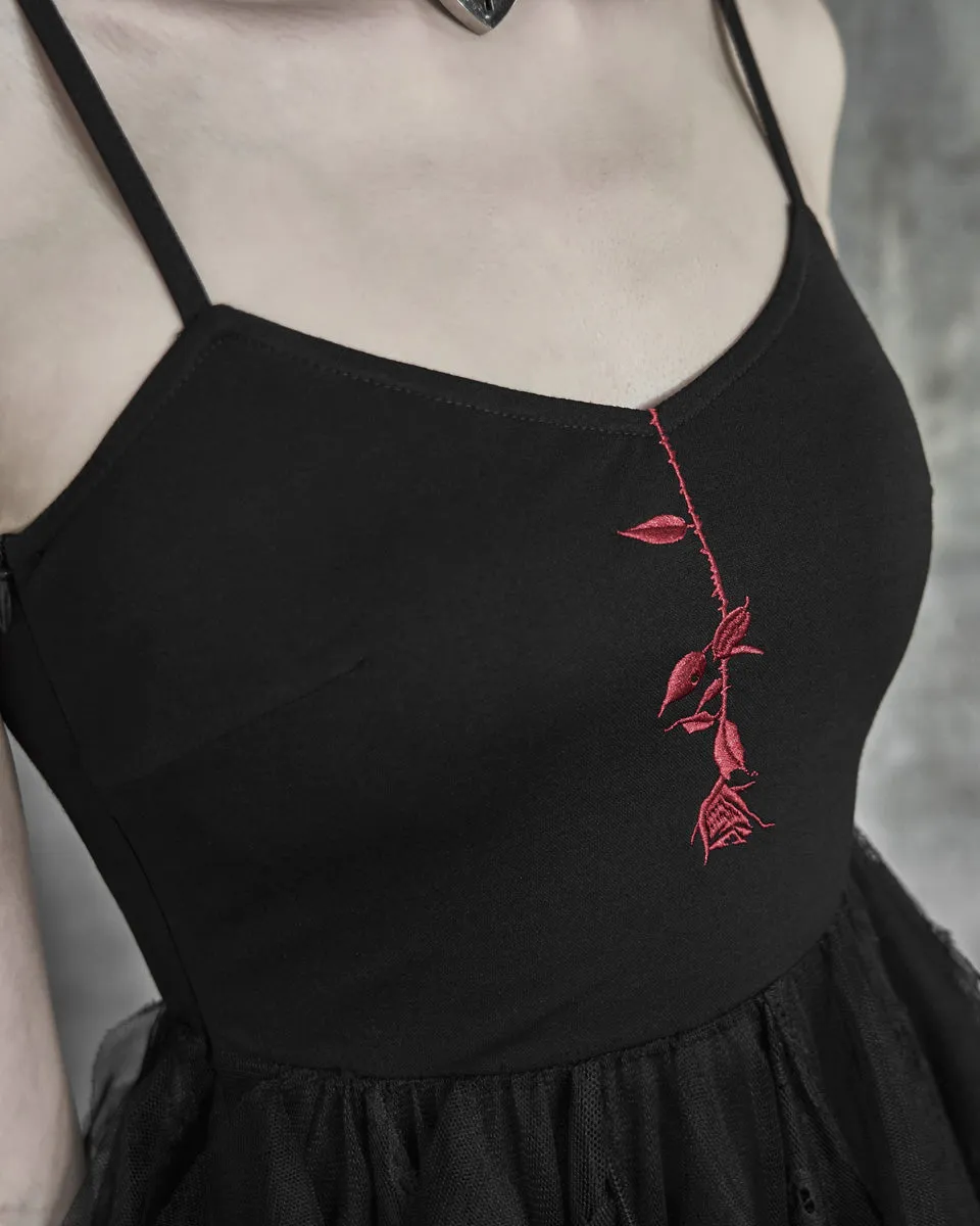 Punk Rave Daily Life Kiss From A Rose Gothic Midi Dress