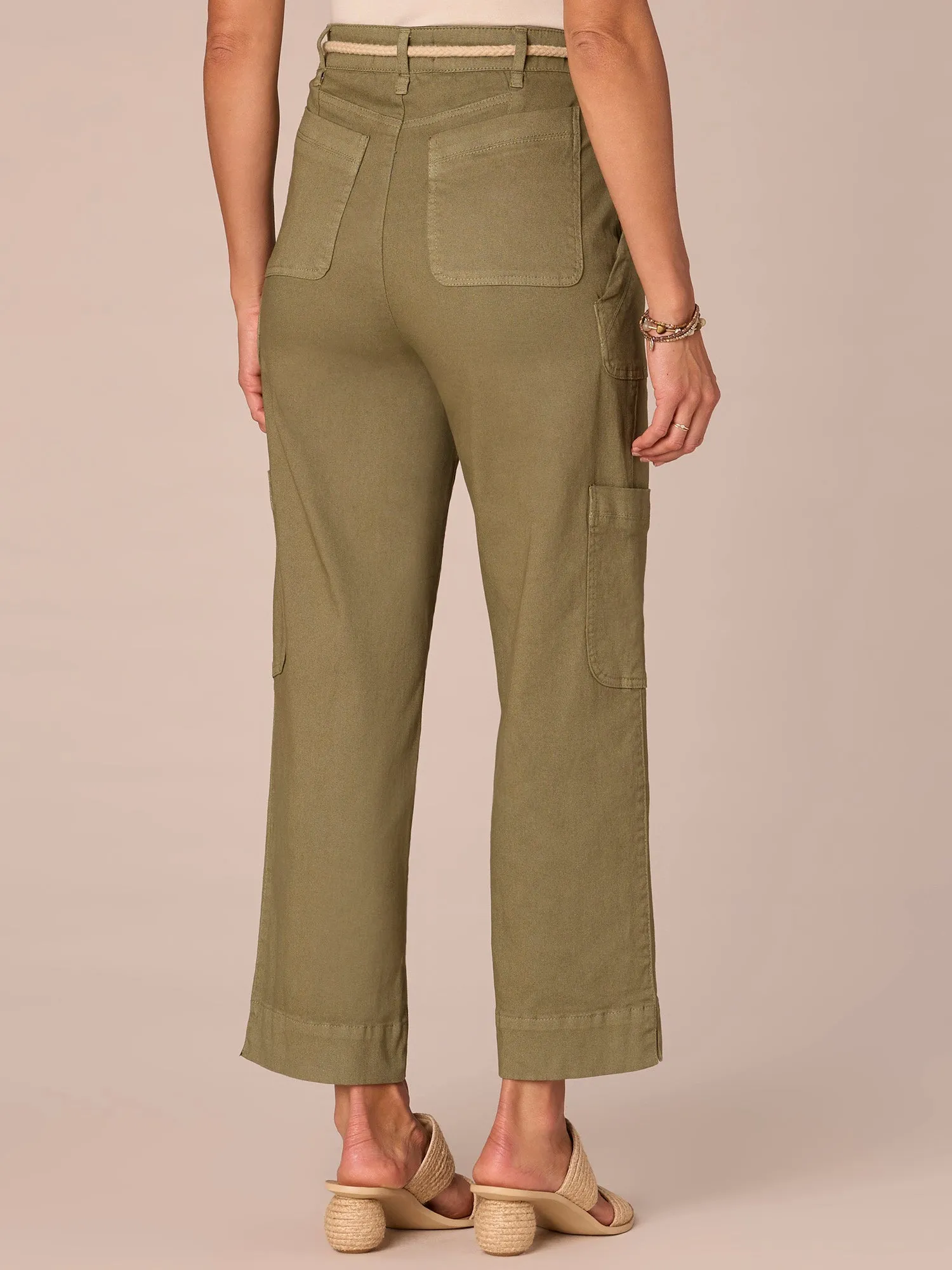 "Ab"solution Skyrise Relaxed Straight Leg Utility Plus Size Pants with