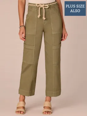 "Ab"solution Skyrise Relaxed Straight Leg Utility Plus Size Pants with