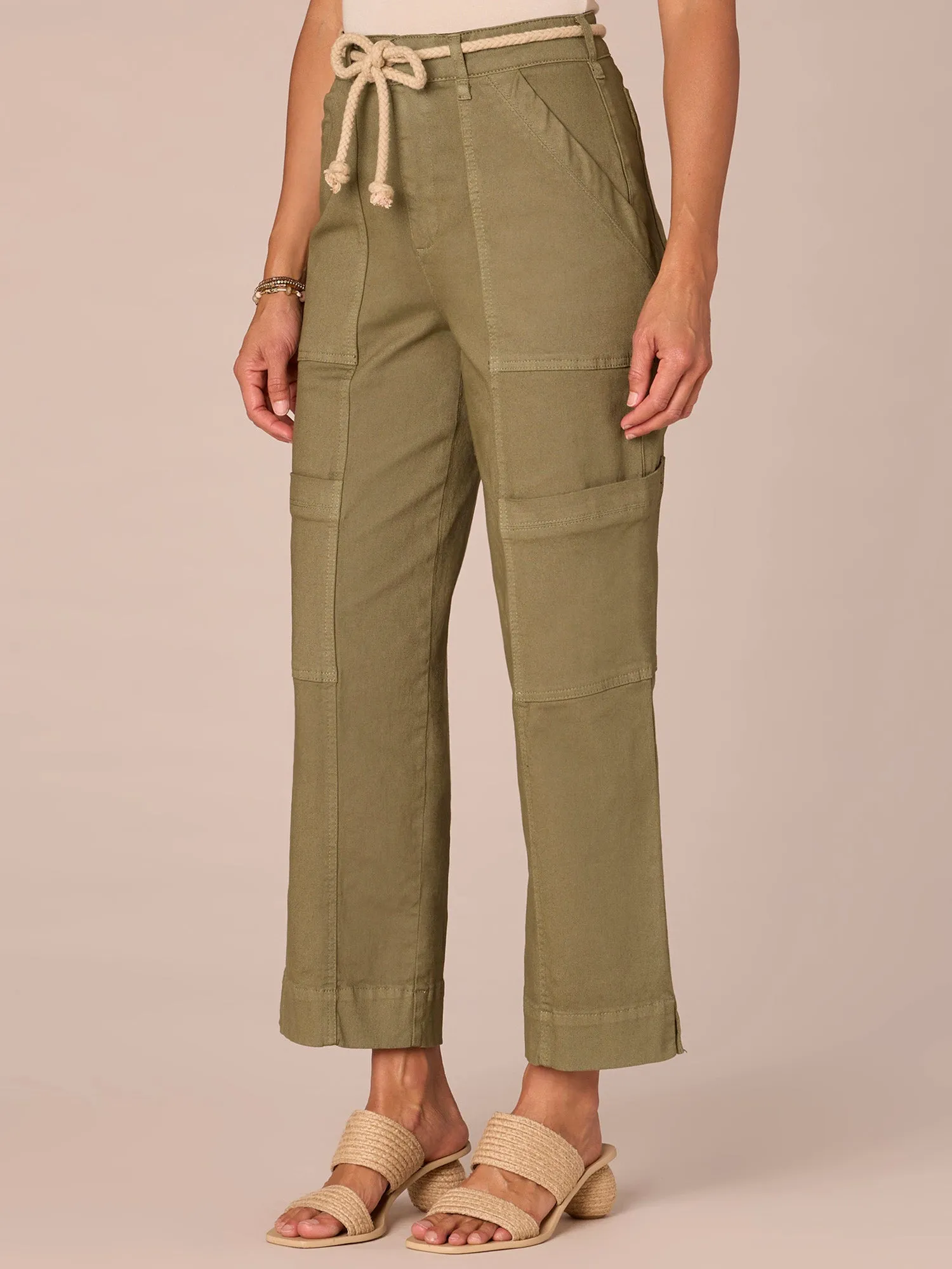 "Ab"solution Skyrise Relaxed Straight Leg Utility Plus Size Pants with