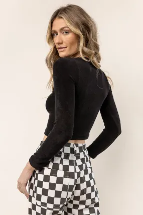 Rania Cropped Top in Black - FINAL SALE