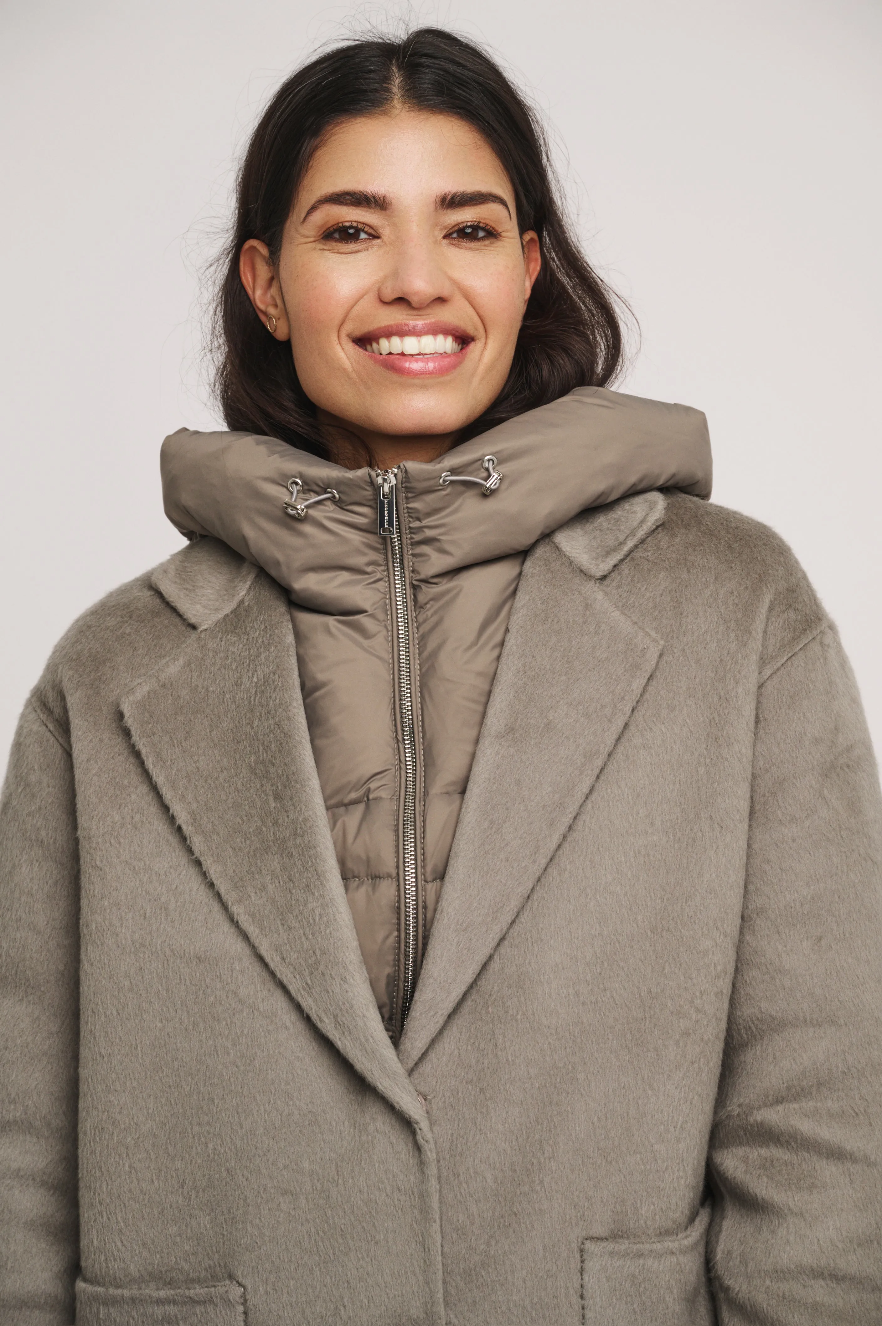 Rino & Pelle Reni Wool coat with removable down jacket