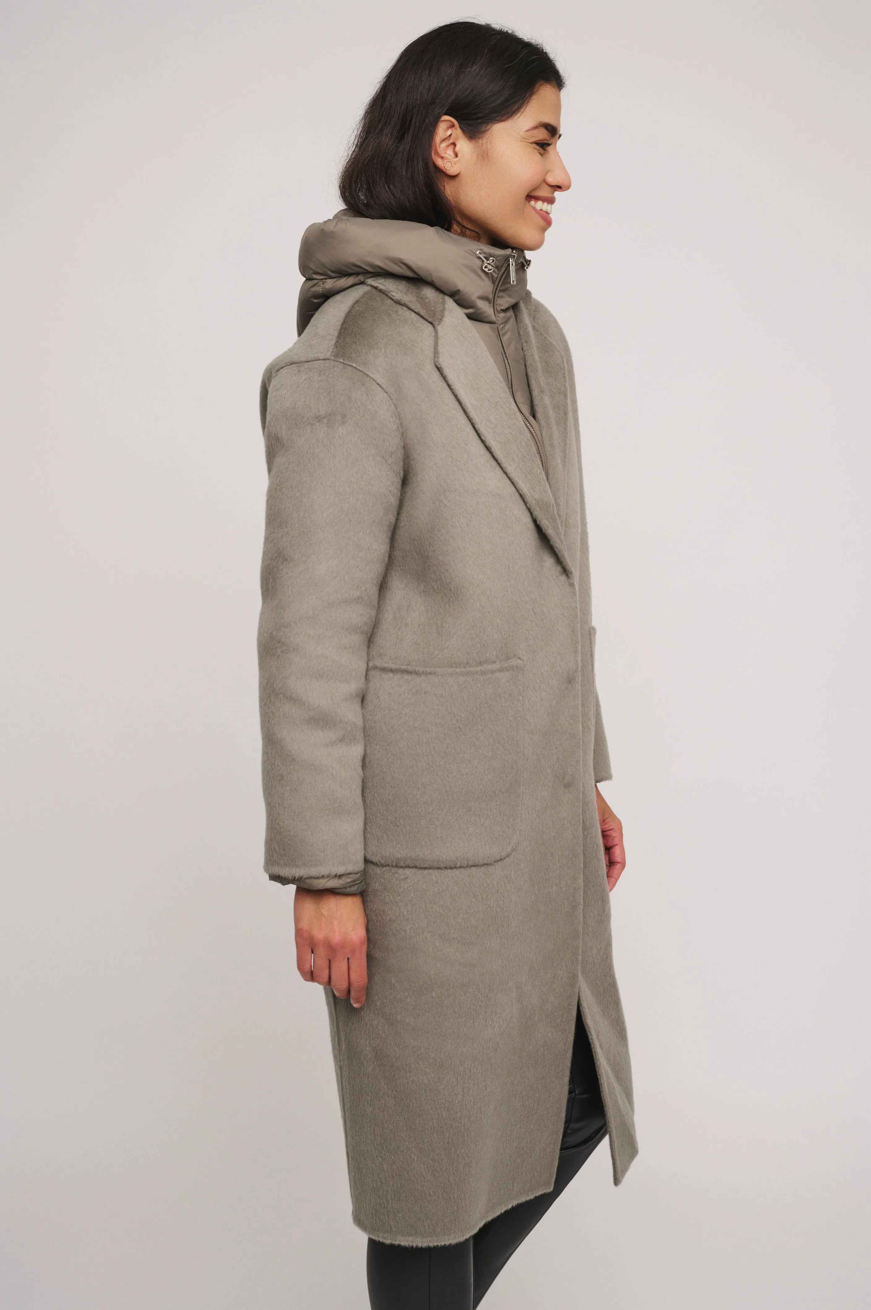 Rino & Pelle Reni Wool coat with removable down jacket