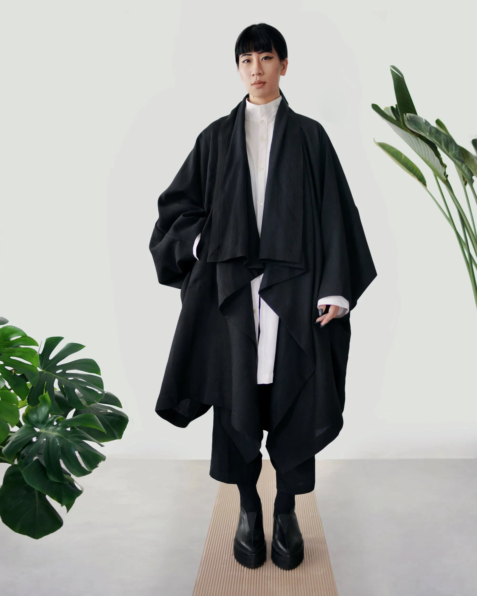 ROSEN O-Ren Coat in Silk-Wool