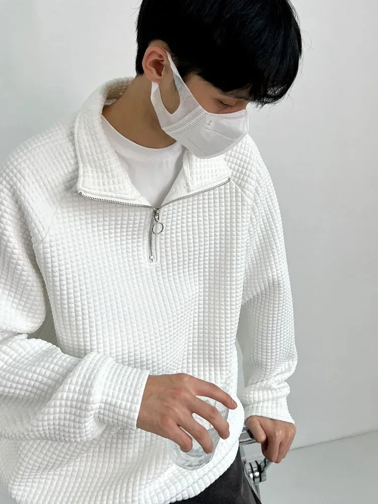 Sandros Polo Pullover | Bequemer Freizeit-Herrenpullover mit Reißverschluss