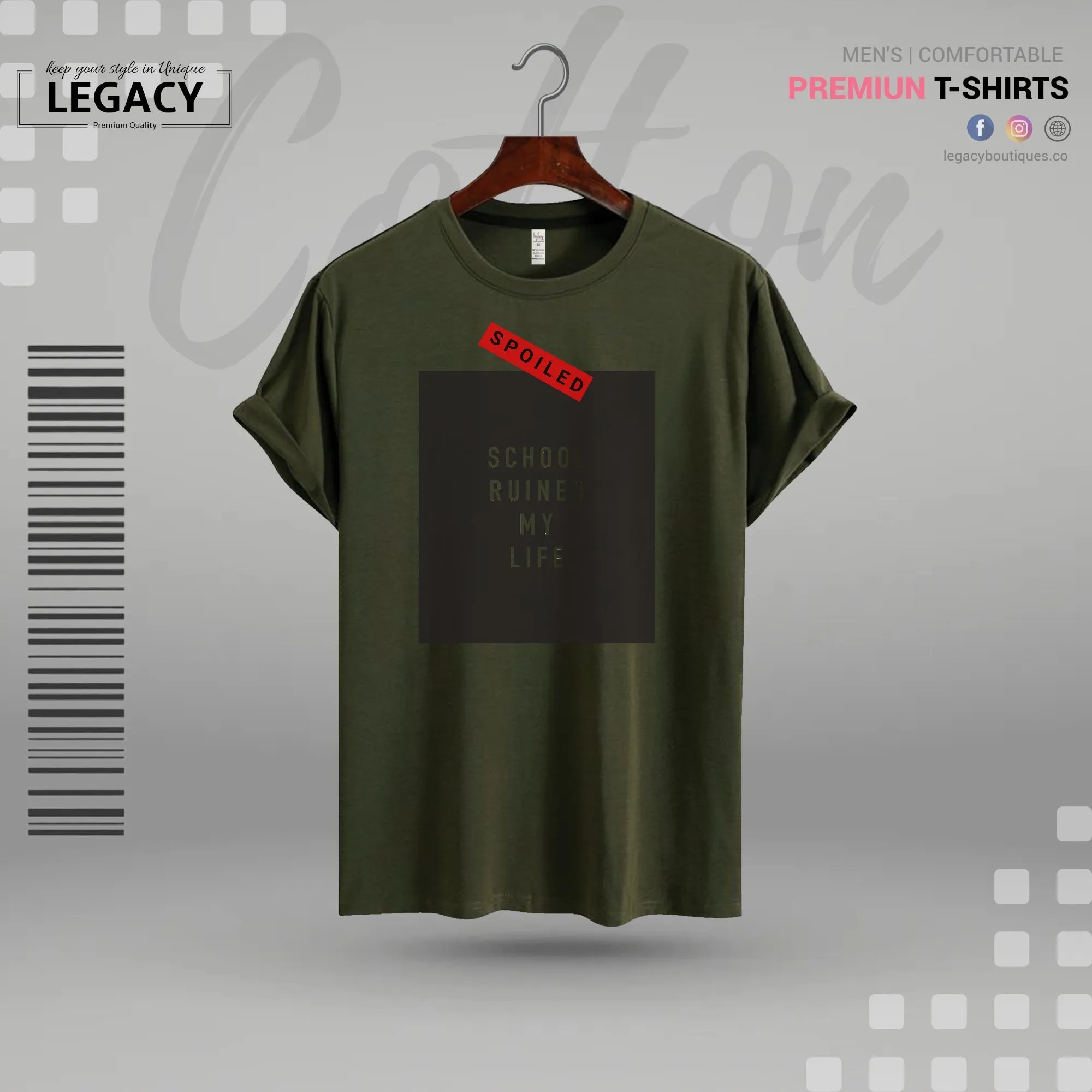 School Ruined my life Men Premium Designer Edition T Shirt