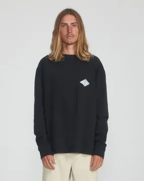 SCRIBBLE LONG SLEEVE TEE - VINTAGE BLACK