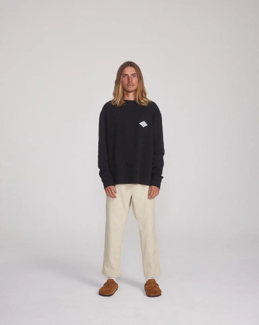 SCRIBBLE LONG SLEEVE TEE - VINTAGE BLACK