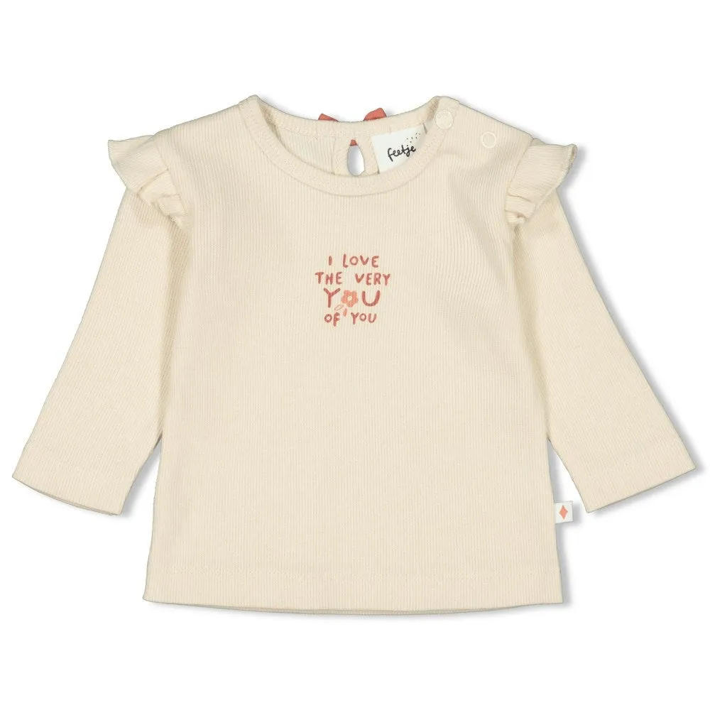 SENDING LOVE Rib Knit Jersey Top