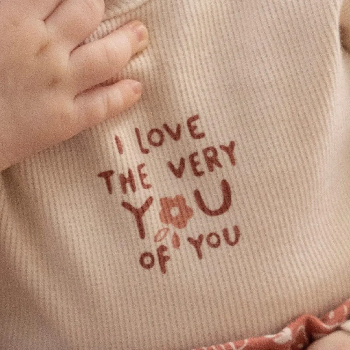 SENDING LOVE Rib Knit Jersey Top