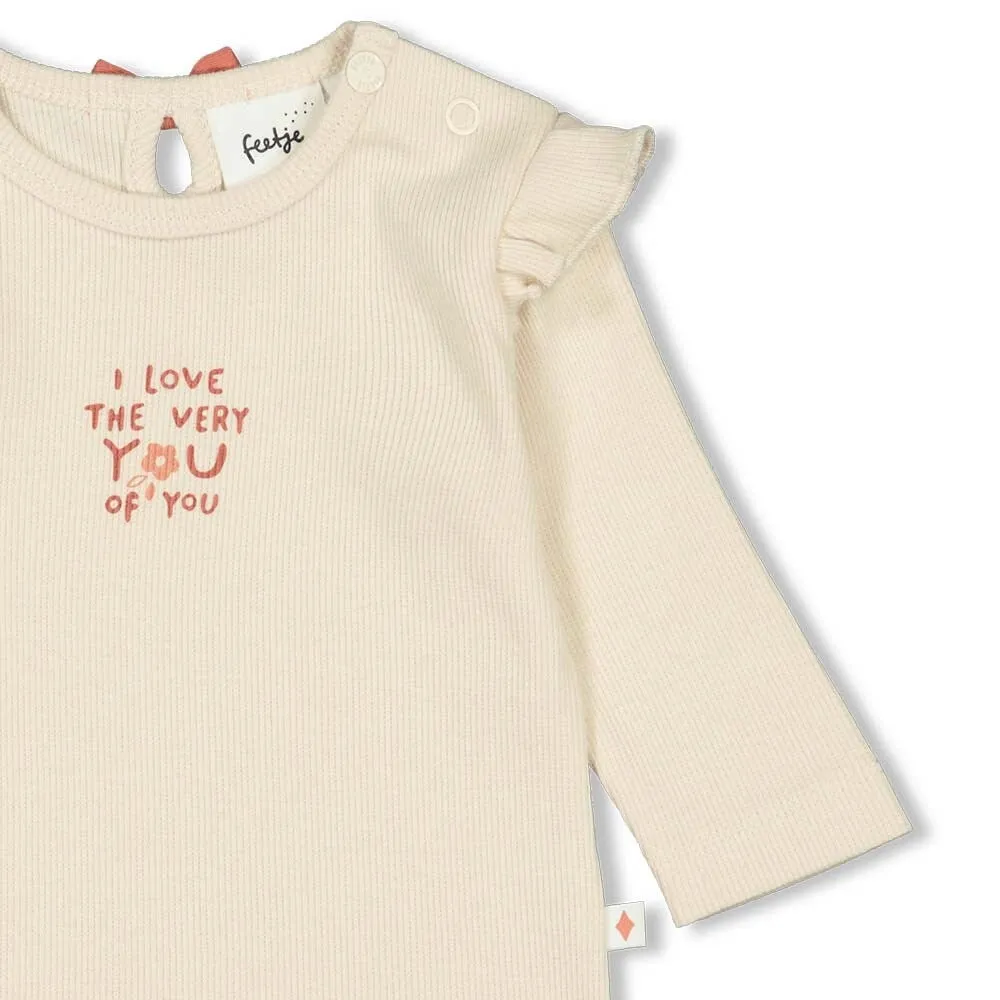 SENDING LOVE Rib Knit Jersey Top