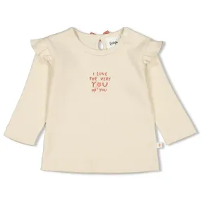 SENDING LOVE Rib Knit Jersey Top
