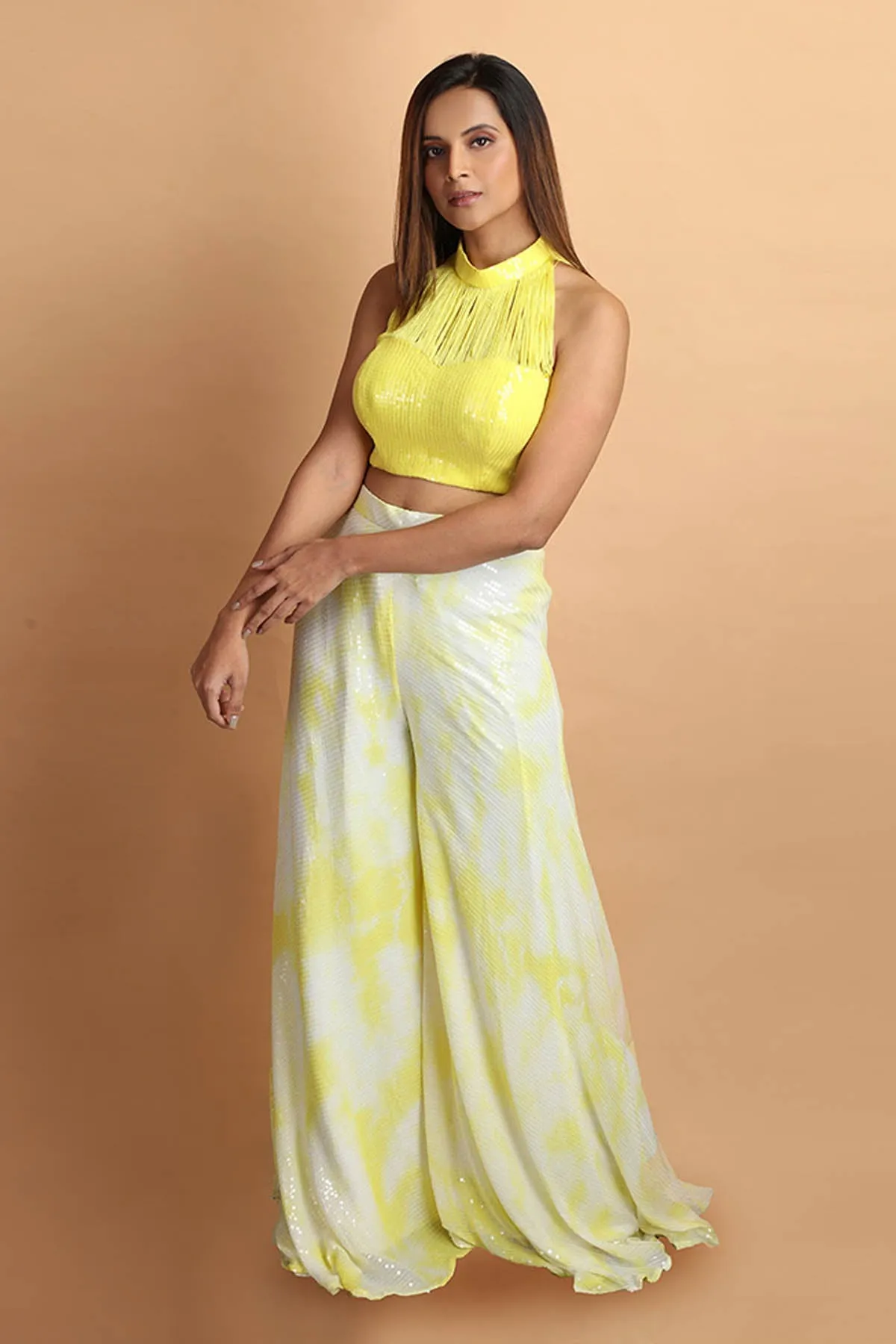 Sequined Blouse & Pant Set