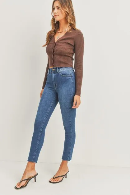 SKINNY JEANS WITH SCISSOR CUT