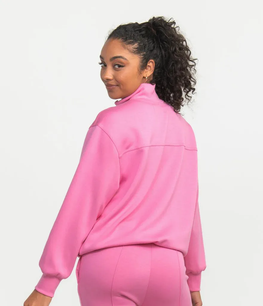 Southern Shirt Co. Women's Around the Block Quarter Zip- Candy Crush