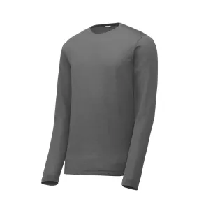 Sport-Tek Men's Dark Smoke Grey Long Sleeve PosiCharge Competitor Cotton Touch Tee