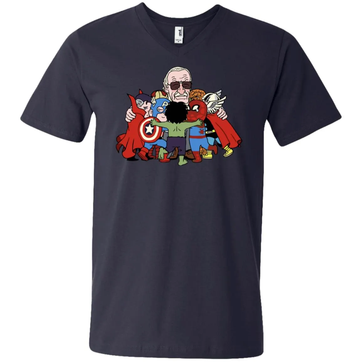 Stan Lee Shirt - Father Of Super Heroes Men V-Neck T-Shirt
