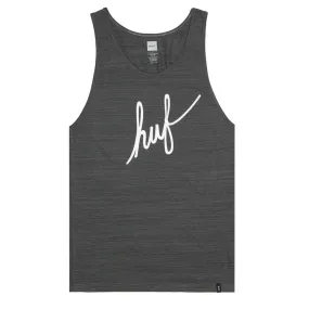 STREAKY WASH DEMI SCRIPT TANK // CHARCOAL