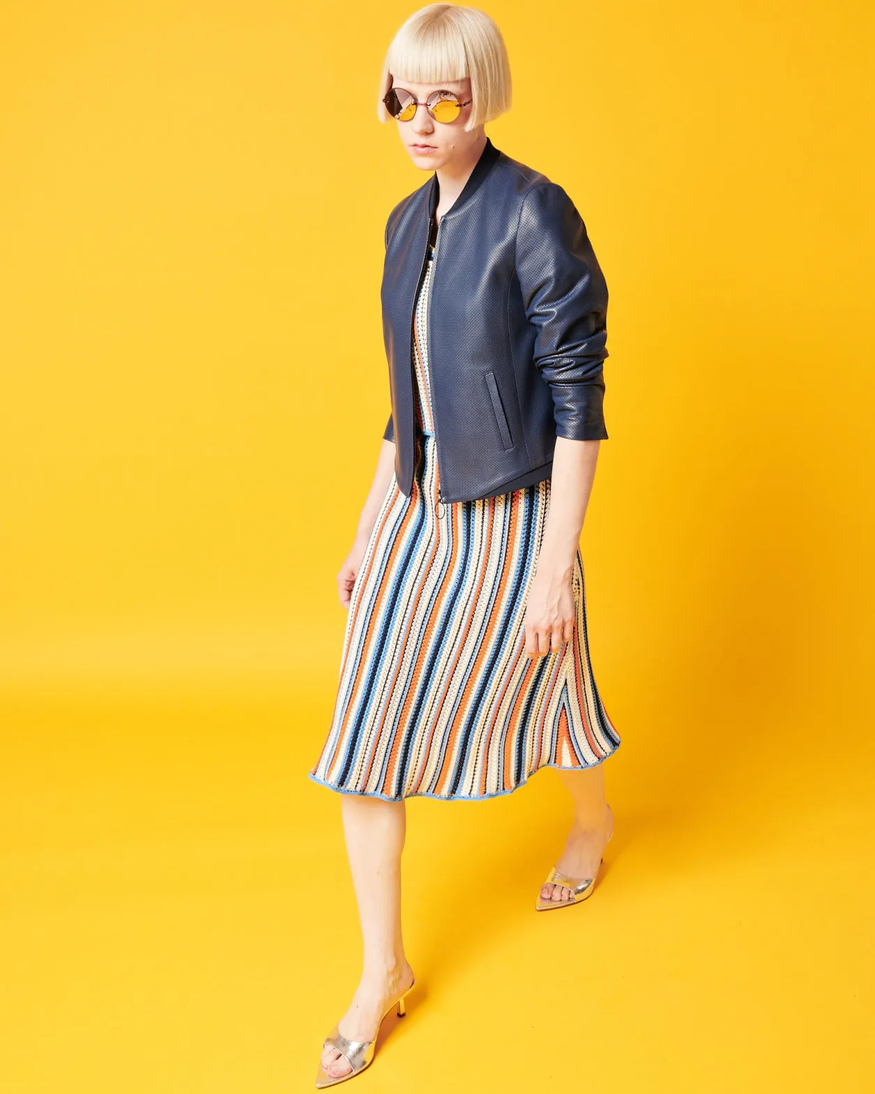 Striped Short Knit Top