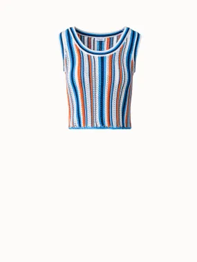 Striped Short Knit Top