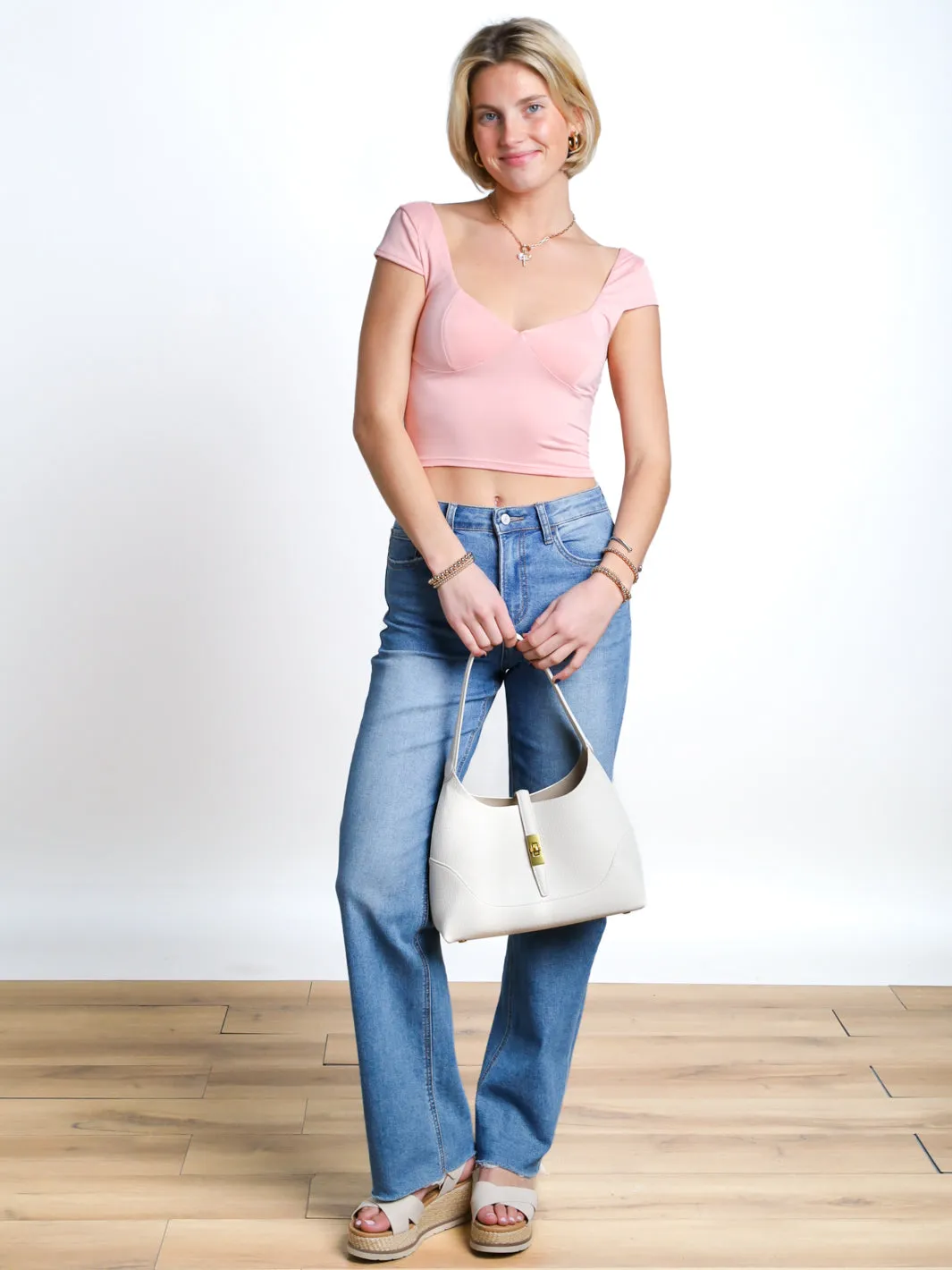 Taking Compliments Cap Sleeve Top