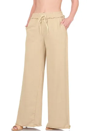Terry Raw Hem Pants