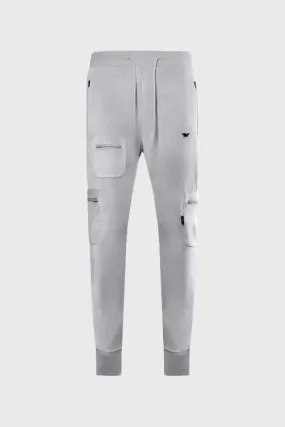 THC Metal Logo Velour Flared Sweatpants (Grey)