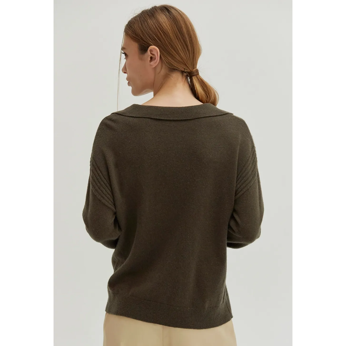 The Calgary Olive Relaxed Sweater