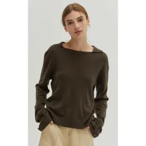 The Calgary Olive Relaxed Sweater