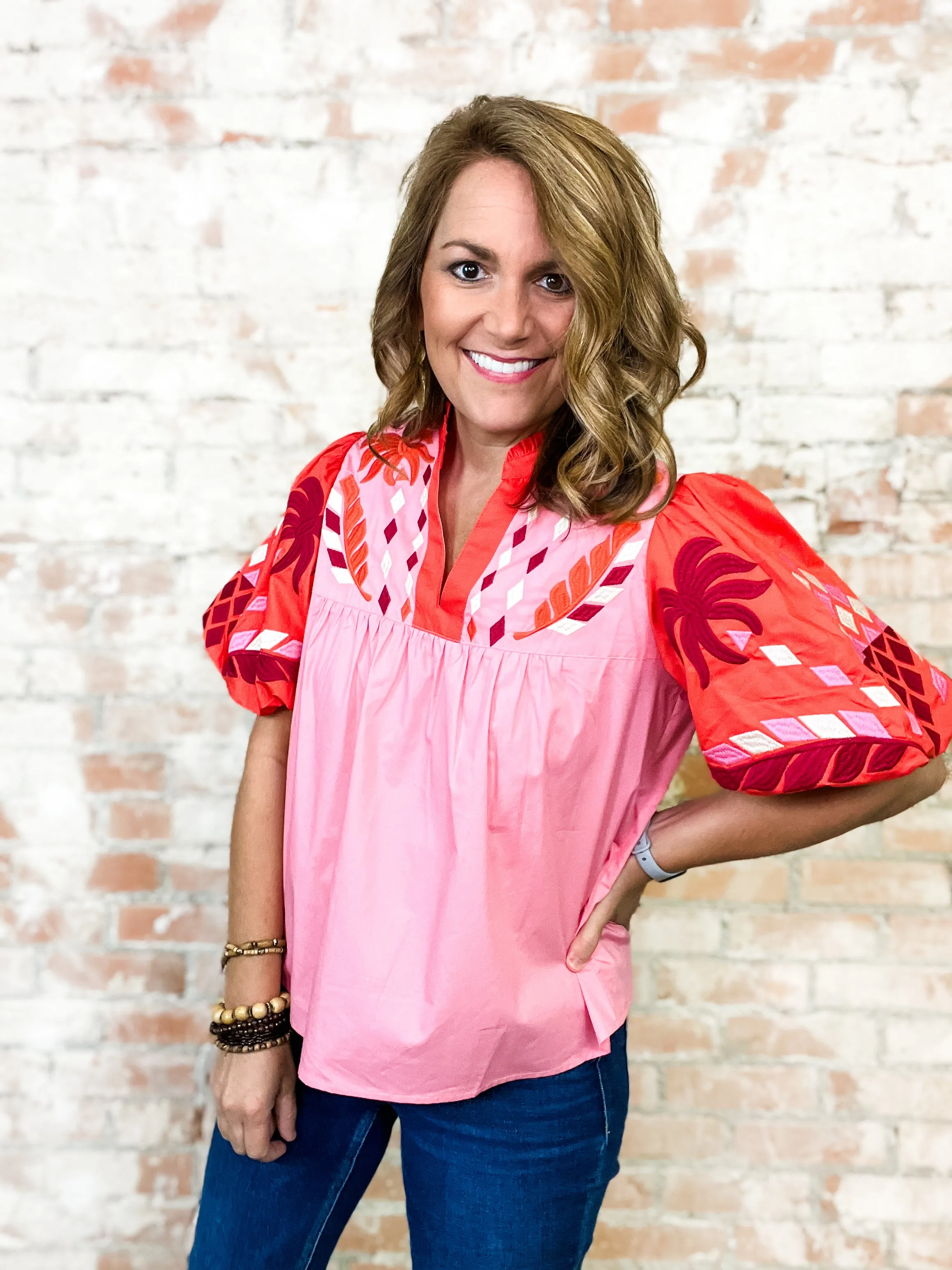 THML Cayleigh Embroidered Top - FINAL SALE