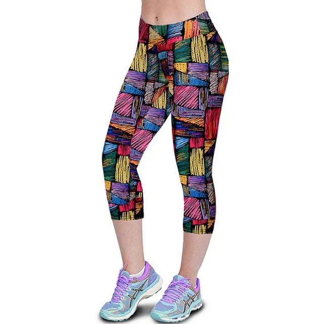 TOIVOTUKSIA Leggings for Women Capris Leggins High Waist Exercise Female Elastic Stretchy Leggings Slim Trousers M-XXL