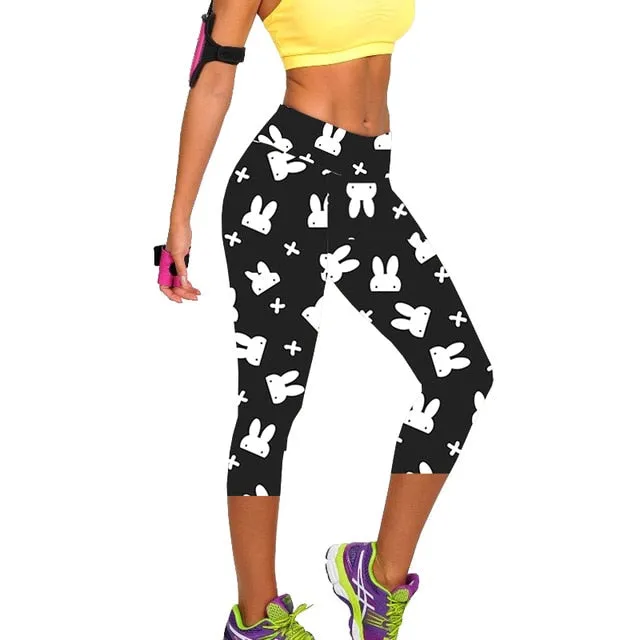 TOIVOTUKSIA Leggings for Women Capris Leggins High Waist Exercise Female Elastic Stretchy Leggings Slim Trousers M-XXL