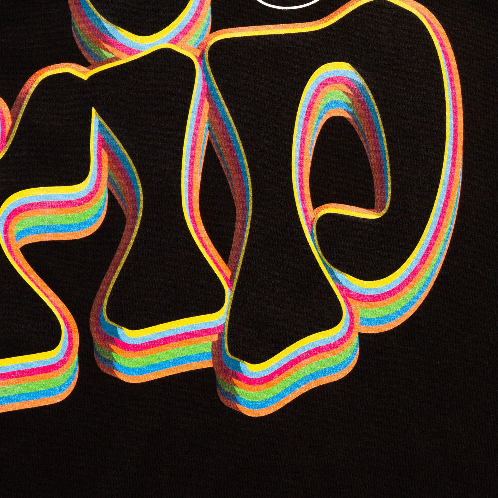 Trippy Back Print - Tshirt - Black