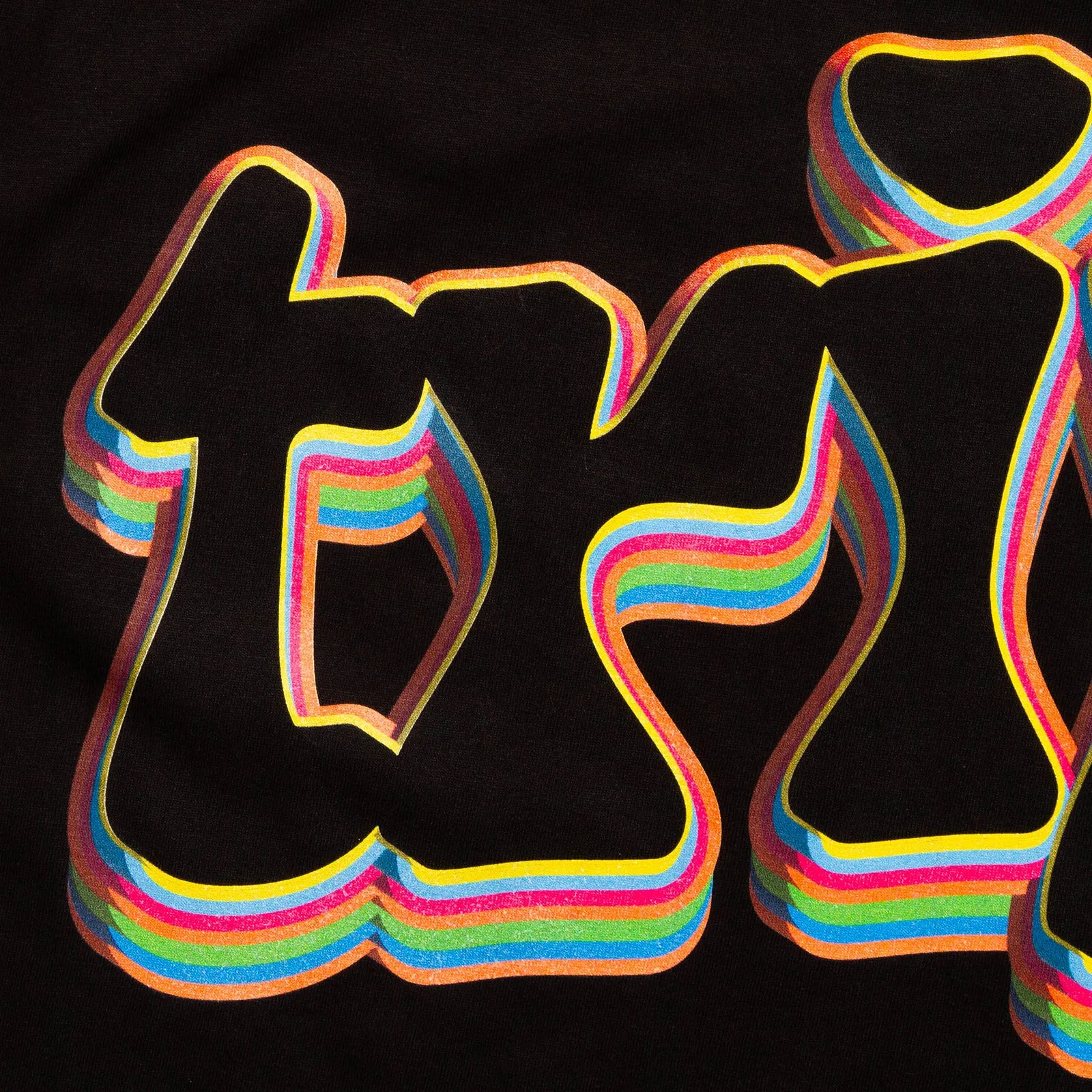 Trippy Back Print - Tshirt - Black