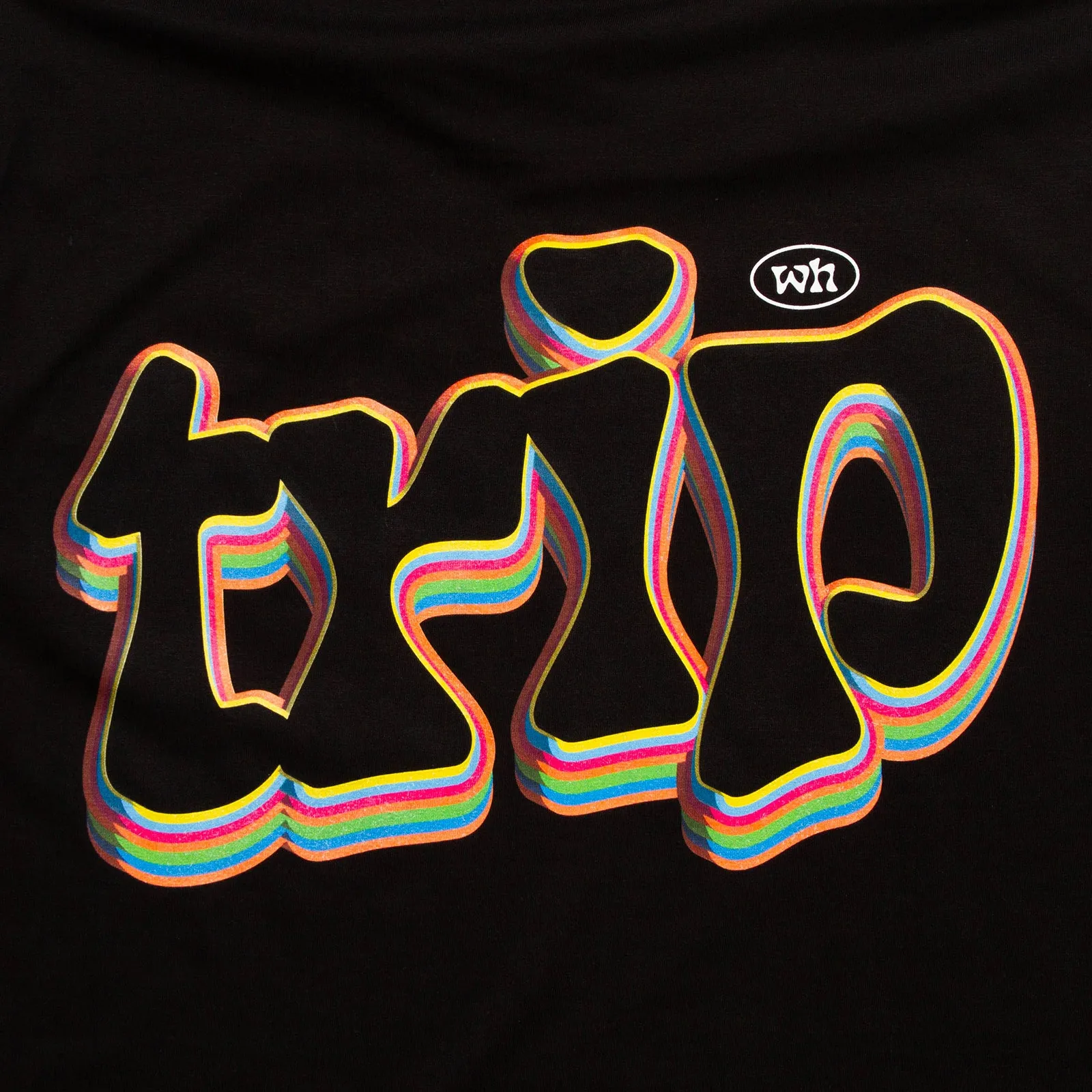 Trippy Back Print - Tshirt - Black