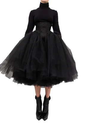Tulle Midi Skirt with Corset
