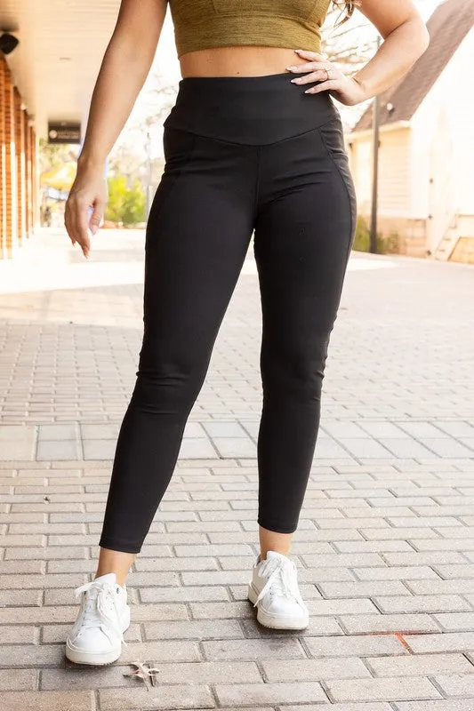 Tummy Control Full Length Leggings with Pockets