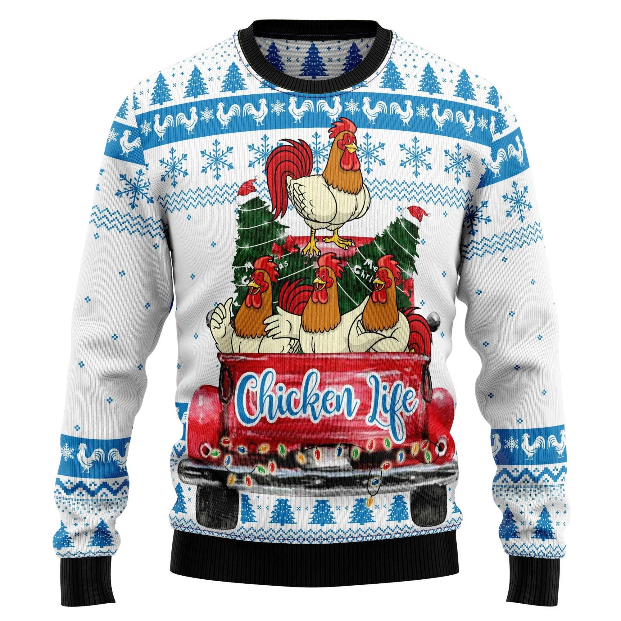 Ugly Sweater JulesRoche All-Over Print Winter Cotton Blend