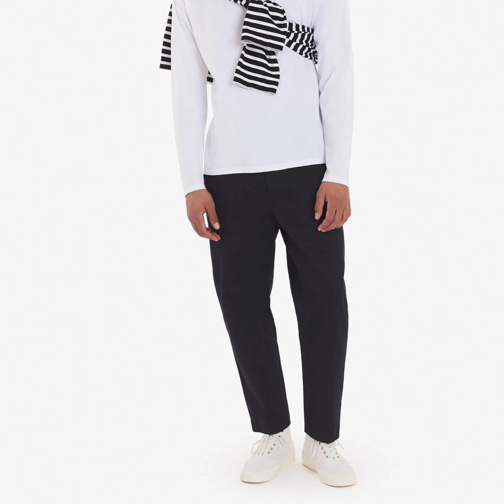 Unisex Fox Head Patch Regular Long-Sleeved Tee-Shirt - White