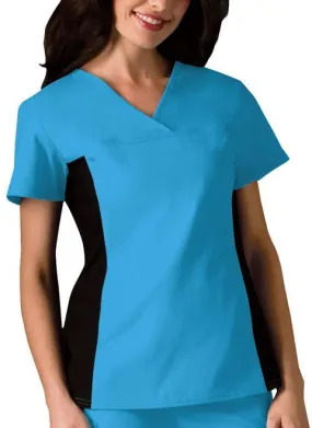 V-Neck Knit Panel Top