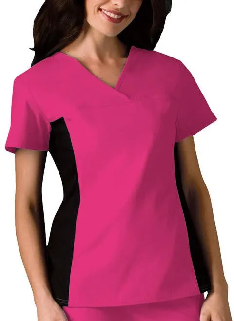 V-Neck Knit Panel Top