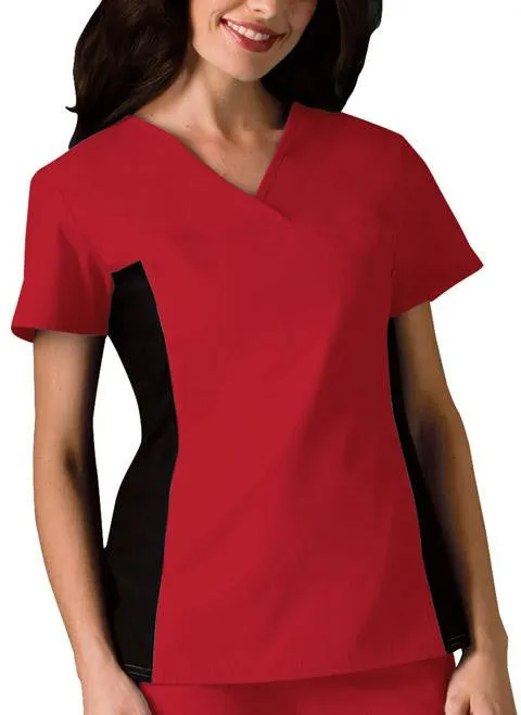 V-Neck Knit Panel Top