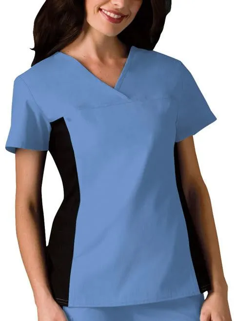 V-Neck Knit Panel Top
