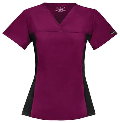 V-Neck Knit Panel Top
