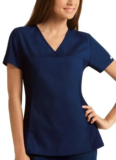 V-Neck Knit Panel Top