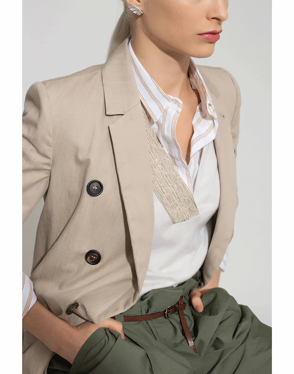 V-Neck Paillette Pullover