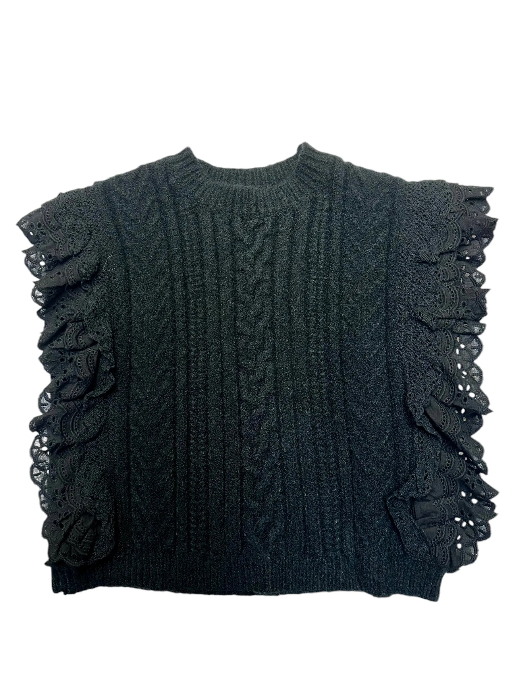 Vicky Sweater W/ Lace Trim