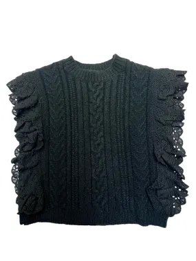 Vicky Sweater W/ Lace Trim